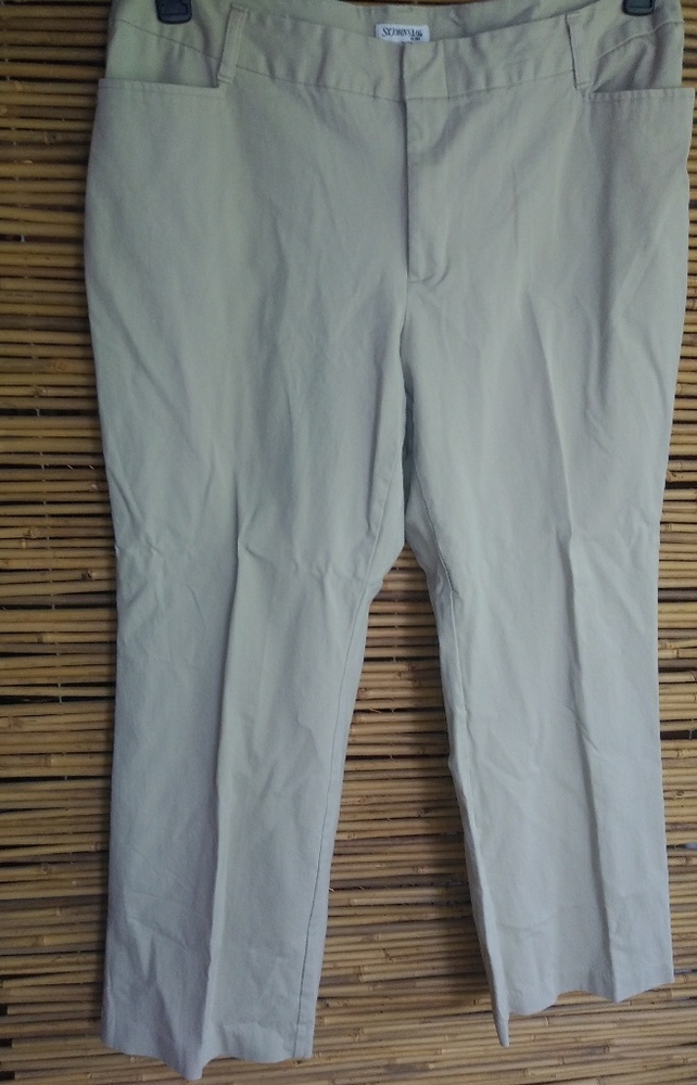 St. John's Bay Beige Straight-Leg Pants